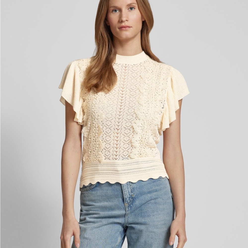 Y.A.S. Cream Knit top